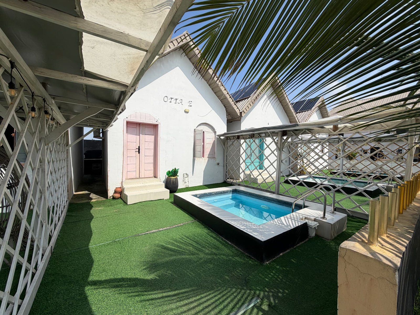 The pink door and the plunge pool - Pink Bubble at Timeless Haven & Cottage, photo 1 of 3